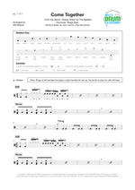 Come Together - The Beatles drum sheet music