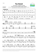 Too Sweet - Hozier drum sheet music