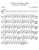 Set Fire to the Rain - Adele drum sheet music