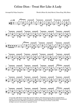 Treat Her Like a Lady - Celine Dion drum sheet music