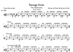 Teenage Kicks - The Undertones drum sheet music