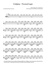 Twisted Logic - Coldplay drum sheet music