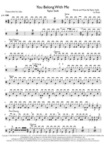 You Belong with Me - Taylor Swift drum sheet music