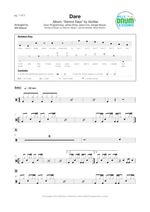 Dare (feat. Shaun Ryder) - Gorillaz drum sheet music