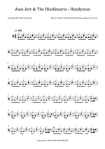 Handyman - Joan Jett & The Blackhearts drum sheet music