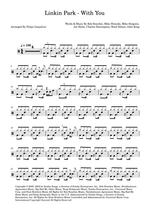 With You - Linkin Park drum sheet music