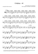 42 - Coldplay drum sheet music