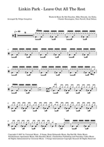 Leave Out All the Rest - Linkin Park drum sheet music
