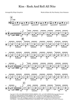 Rock and Roll All Nite - Kiss drum sheet music