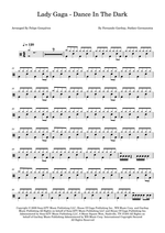 Dance in the Dark - Lady Gaga drum sheet music