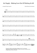 Making Love Out of Nothing at All - Air Supply drum sheet music