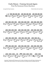 Coming Around Again - Carly Simon drum sheet music