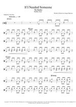 If I Needed Someone - The Beatles drum sheet music