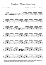 Always Somewhere - Scorpions drum sheet music