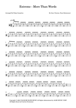 More Than Words - Extreme drum sheet music