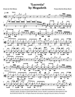 Lucretia - Megadeth drum sheet music