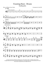 Counting Stars - OneRepublic drum sheet music