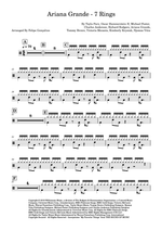 7 Rings - Ariana Grande drum sheet music