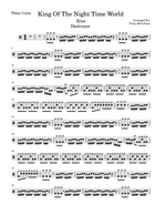 King of the Night Time World - Kiss drum sheet music
