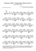 Independent Women Part I - Destiny's Child drum sheet music