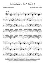 I'm a Slave 4 U - Britney Spears drum sheet music