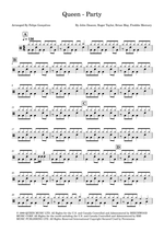 Party - Queen drum sheet music