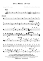 Heaven - Bryan Adams drum sheet music