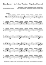 Let's Stay Together - Tina Turner drum sheet music