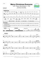 Merry Christmas Everyone - Shakin' Stevens drum sheet music