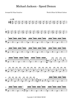 Speed Demon - Michael Jackson drum sheet music