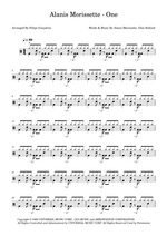One - Alanis Morissette drum sheet music