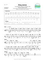 King James - Anderson .Paak drum sheet music