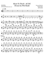 Shoot to Thrill - AC/DC drum sheet music