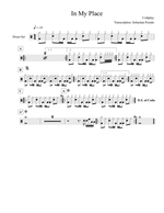 In My Place - Coldplay drum sheet music