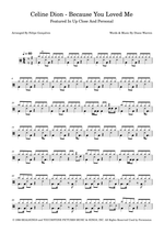 Because You Loved Me - Celine Dion drum sheet music