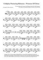 Princess of China (feat. Rihanna) - Coldplay drum sheet music