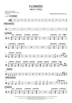 Flowers - Miley Cyrus drum sheet music