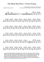I Gotta Feeling - Black Eyed Peas drum sheet music