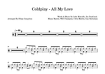 All My Love - Coldplay drum sheet music