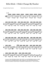 I Didn't Change My Number - Billie Eilish drum sheet music