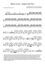 Angels Like You - Miley Cyrus drum sheet music