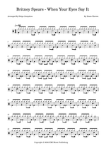 When Your Eyes Say It - Britney Spears drum sheet music