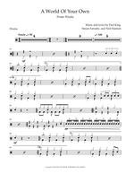 A World of Your Own - Paul King drum sheet music