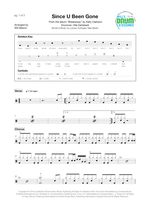 Since U Been Gone - Kelly Clarkson drum sheet music