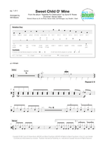 Sweet Child O' Mine - Guns N' Roses drum sheet music