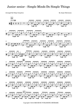 Simple Minds Do Simple Things - Junior Senior drum sheet music