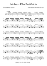 If You Can Afford Me - Katy Perry drum sheet music