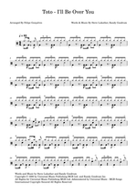I'll Be Over You - Toto drum sheet music