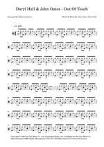 Out of Touch - Daryl Hall & John Oates (Hall & Oates) drum sheet music