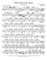 I Don't Want to Be Alone - Billy Joel drum sheet music